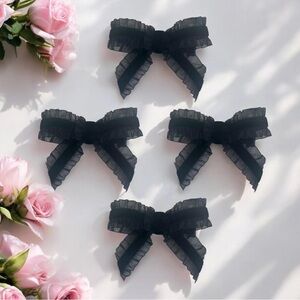 Elegant Black Hair Bows